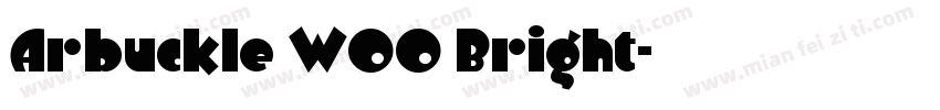 Arbuckle W00 Bright字体转换